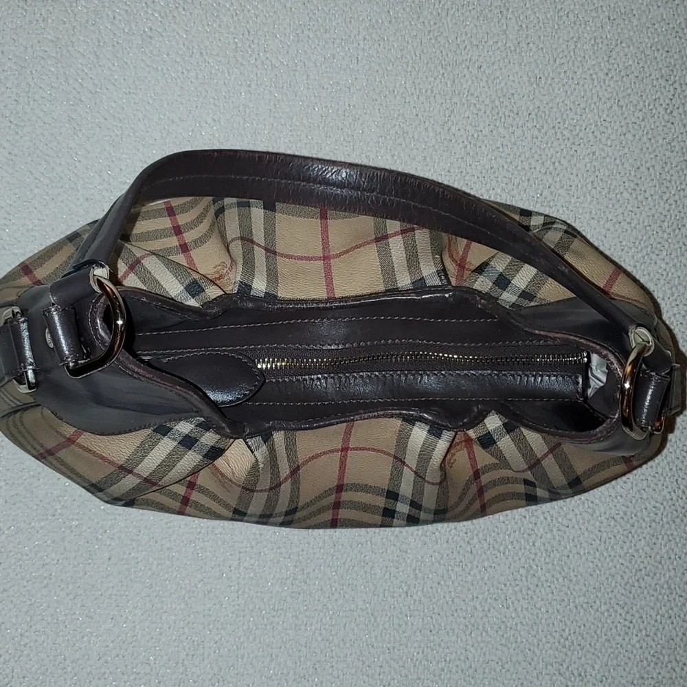 Burberry Large Haymarket Hobo Purse